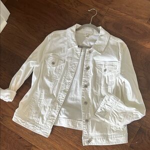 Style & Co White Denim Jacket